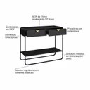 Ver imagem 6 de Aparador 2 Gavetas 100cm Orgânico Pé Metal Luna Preto/Nero