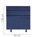 Ver imagem 3 de Cabeceira Estofada Cama Box Solteiro 90cm Argentina Corino Azul- Mabe Magazine