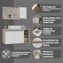 Ver imagem 7 de Conjunto para Banheiro Gabinete Suspenso 80cm com Cuba e Espelheira Amadeirado/branco