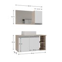 Ver imagem 4 de Conjunto para Banheiro Gabinete Suspenso 80cm com Cuba e Espelheira Amadeirado/branco