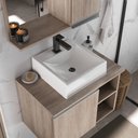 Ver imagem 3 de Conjunto de Gabinete Banheiro Virtus 60cm com Cuba e Espelheira