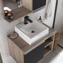 Ver imagem 3 de Conjunto de Gabinete Banheiro Virtus 60cm com Cuba e Espelheira