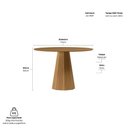Ver imagem 6 de Mesa de Jantar Isis 4 Lugares Redonda MDF 117cm Cinamomo