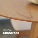 Ver imagem 4 de Mesa de Jantar Isis 4 Lugares Redonda MDF 117cm Cinamomo