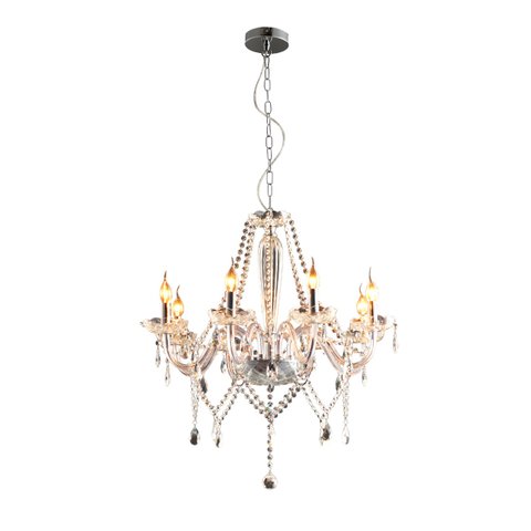 Lustre Baronesa 8 Hastes E14 Vidro Transparente Avant