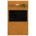 Ver imagem 3 de Painel Ripado para Tv 60 Pol Sala Quarto 143x240cm Lexa D05 Cedro - Lyam Decor
