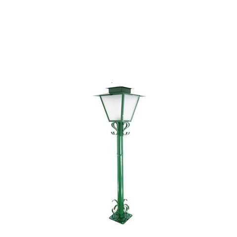 Poste de Jardim Colonial Quadrado 1,25m P7 em Aço Verde