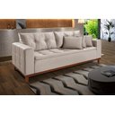 Ver imagem 1 de Sofá Atenas 1,70 Veludo Marfin Living Base Madeira Império Estofados