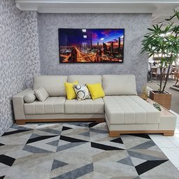 Sofá Rovere Retrátil 2 Módulos com Chaise Longue Esquerda* D'confort Design Suede Cinza 70 - 5