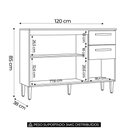Ver imagem 3 de Balcão Cozinha c/ Tampo 2 Pt 3 Gv Livy Z46 Damasco/Off White - Mpozenato