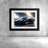 Quadro Carro Esportivo Preto Horizontal - 60x48cm:moldura Preta - 1