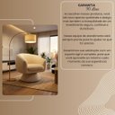 Ver mais imagens de Poltrona Orgânica Giratoria Redonda Sala Venus Confortável Elegante Sapatas Plásticas Linho Off Whit