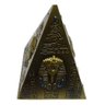 Pirâmide Do Egito De Metal Cofre Dos Deuses Pedras Azuis - Dourado - 5