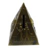 Pirâmide Do Egito De Metal Cofre Dos Deuses Pedras Azuis - Dourado - 3