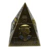Pirâmide Do Egito De Metal Cofre Dos Deuses Pedras Azuis - Dourado - 4