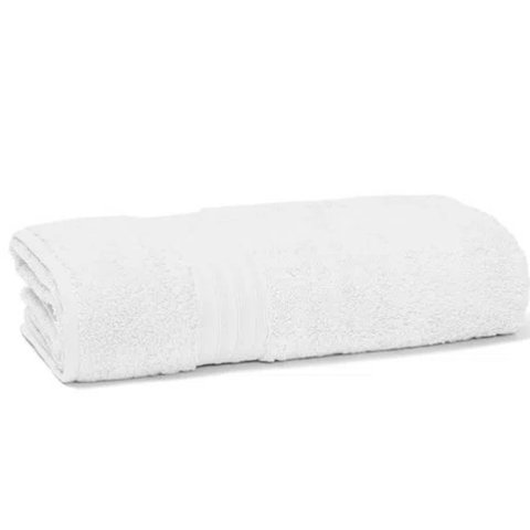 Toalha de Rosto Bouton/buettner Algodão Egípcio 50cmx80cm Platine Branca