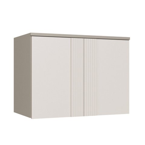 Modulo Aéreo 2 Portas 100cm x 73cm Elegance Cinza/Niquel|Blanc