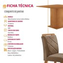 Ver imagem 6 de Mesa de Jantar Loren 90cm Mdf 4 Cad Melissa Moderna Mobilia Veludo Capuccino/naturalle Laminado
