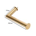 Ver imagem 7 de Porta Papel Higiênico Papeleira de Parede de Banheiro 13cm em Aço Inox Dourado Tessália Stainless