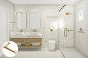 Ver imagem 3 de Porta Papel Higiênico Papeleira de Parede de Banheiro 13cm em Aço Inox Dourado Tessália Stainless