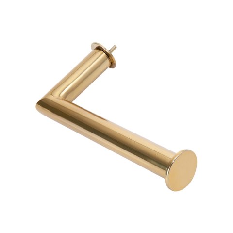 Porta Papel Higiênico Papeleira de Parede de Banheiro 13cm em Aço Inox Dourado Tessália Stainless