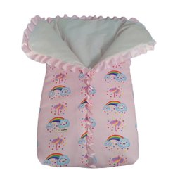 Saco de dormir para bebê com zíper estampa chuva de benção - 1