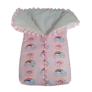 Saco de dormir para bebê com zíper estampa chuva de benção