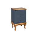 Ver imagem 3 de Mesa de Cabeceira Luis Xv 3 Gavetas - Petroleo