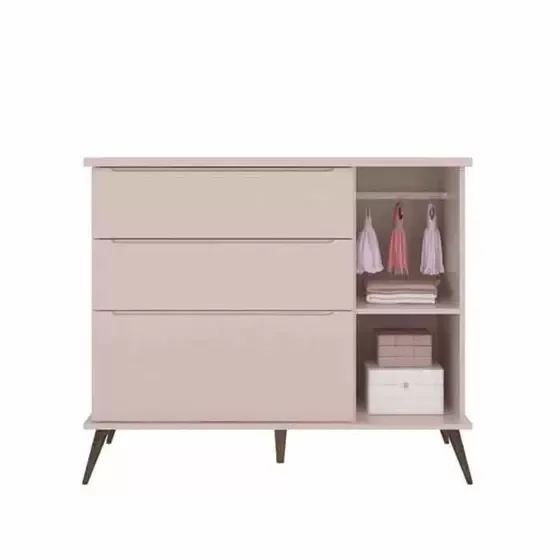 Cômoda Melinda Rosê 100% mdf 1 Porta - Phoenix Baby - 2