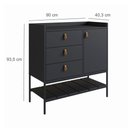 Ver imagem 2 de Cômoda Multifuncional Personal 90cm Preto