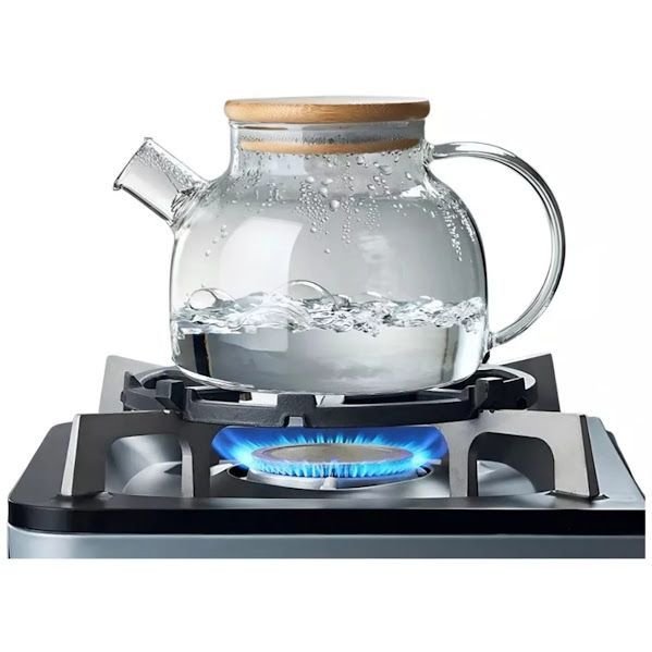 Chaleira Bule com Infusor Vidro 1,3 Litros Tampa Bambu