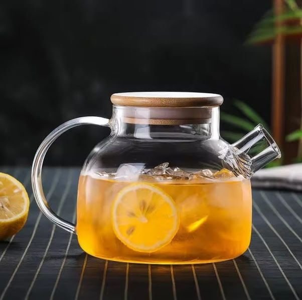 Chaleira Bule com Infusor Vidro 1,3 Litros Tampa Bambu - 9