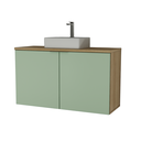 Ver imagem 2 de Gabinete Nature 110cm Estilare Gab4035 Carvalho/verde