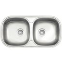 Ver imagem 1 de Cuba Dupla 26l Tramontina Isis 78x40cm Inox Escovado