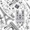 Ver imagem 3 de Papel De Parede Adesivo Pontos Turísticos Países Preto e Branco Lavável