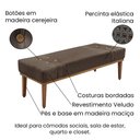 Ver imagem 4 de Kit Cabeceira e Calçadeira Recamier King 1,95m Marrom -
