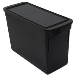 Caixa Organizadora Multiuso com Tampa para Pasta Suspensa e Objetos - Preto - 1