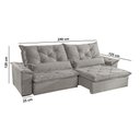 Ver imagem 5 de Sofá Melt 02 Módulos de 120cm Br 25cm Meu Sofá Online A230 Linho Cinza