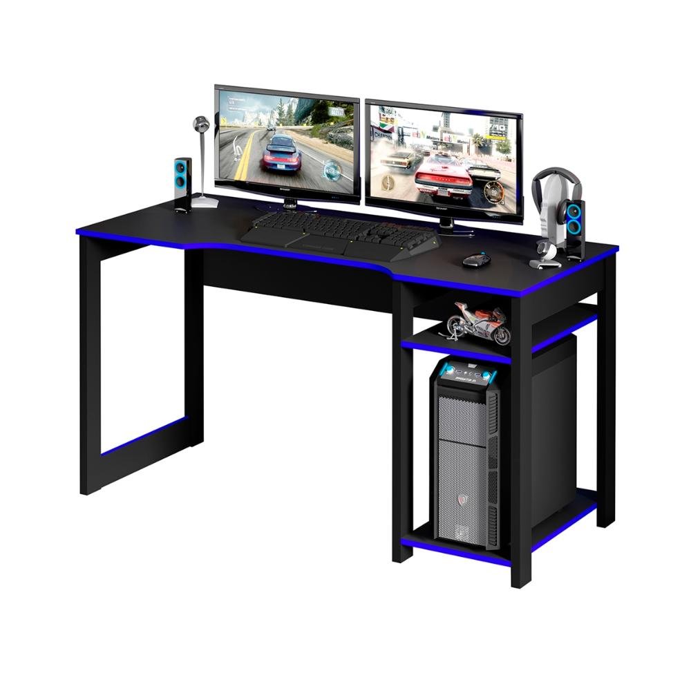 Mesa Computador Tecno Mobili Me4152 Preta/Azul + Cadeira Gamer Trevalla Tl-Cdg-07-1Pr - 8