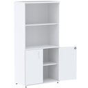 Ver imagem 2 de Armário Misto PE25 Pandin 79,20 (largura) MDP Cor Liso Branco com Duas portas e Prateleira