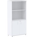 Ver imagem 1 de Armário Misto PE25 Pandin 79,20 (largura) MDP Cor Liso Branco com Duas portas e Prateleira
