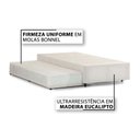 Ver imagem 4 de Cama Box Base c/Auxiliar Solteiro MH1453 Bordado White (88x188x32) - Herval