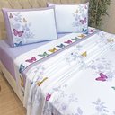 Ver imagem 2 de Jogo de Cama Lençol King Bouquet Percal 300 Fios 4 Peças - Lilás - 100% Poliéster