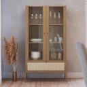Ver imagem 2 de Cristaleira para Sala de Jantar 2 Portas Industrial Indy A03 Hanover Dourado