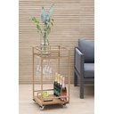 Ver imagem 2 de Carrinho para Bar, Piscina e Jardim Compacto Dourado - Linha Frame