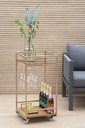 Ver imagem 2 de Carrinho para Bar, Piscina e Jardim Compacto Dourado - Linha Frame