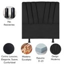 Ver imagem 4 de Cabeceira Estofada Cama Box King 195 Cm Ariel Corino:preto