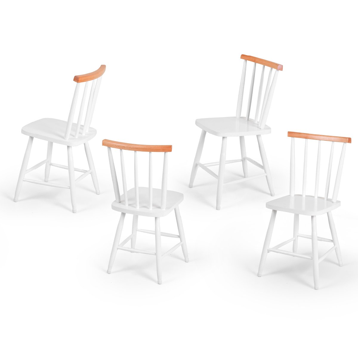 Jogo de Jantar Colonial Clássico Mesa Soft 4 Cadeiras Brancas Cozinha - 7