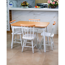 Ver imagem 3 de Jogo de Jantar Colonial Clássico Mesa Soft 4 Cadeiras Brancas Cozinha