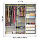 Ver imagem 4 de Guarda-Roupa Casal Santiago 3 Portas de Correr 3 Gavetas com Espelho Branco - Carioca Móveis